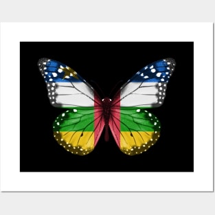 Central African Flag  Butterfly - Gift for Central African From Central African Republic Posters and Art